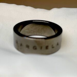 MM6 Maison Martin Margiela Black Jewelry Ring Minimalist Design size 6.5